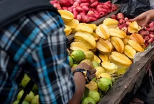 Muslim fruit vendor